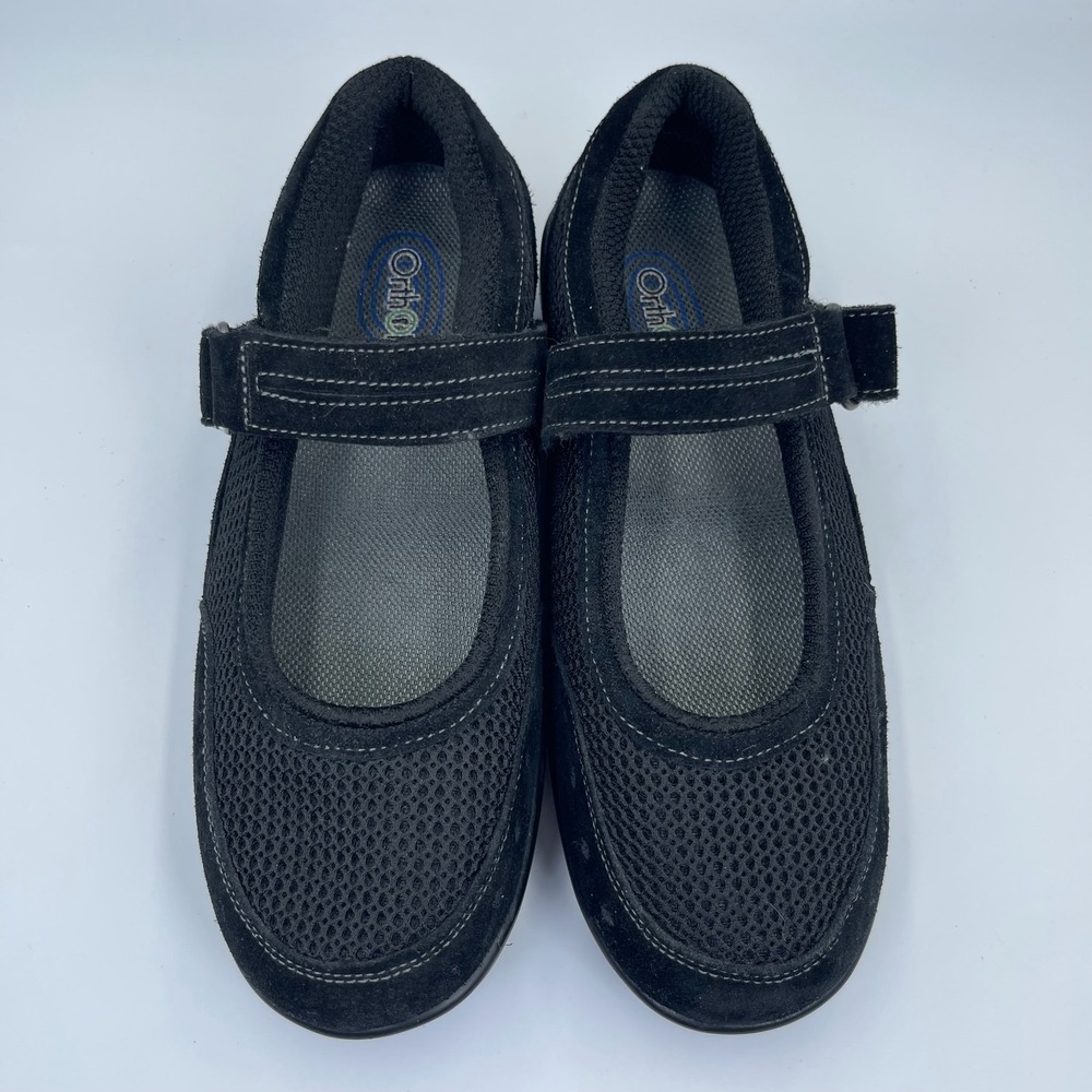 Orthofeet 851 Mary Jane Sneaker Women's Size 8D Black Orthopedic Comfort